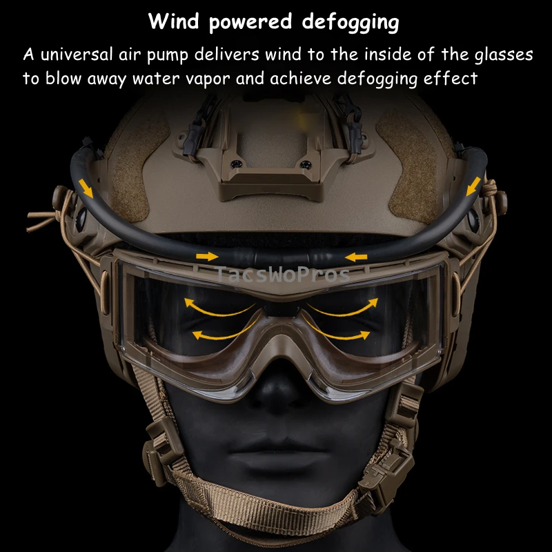 Antivaho para gafas tácticas con ventilación para airsoft y esquí - imagen 4