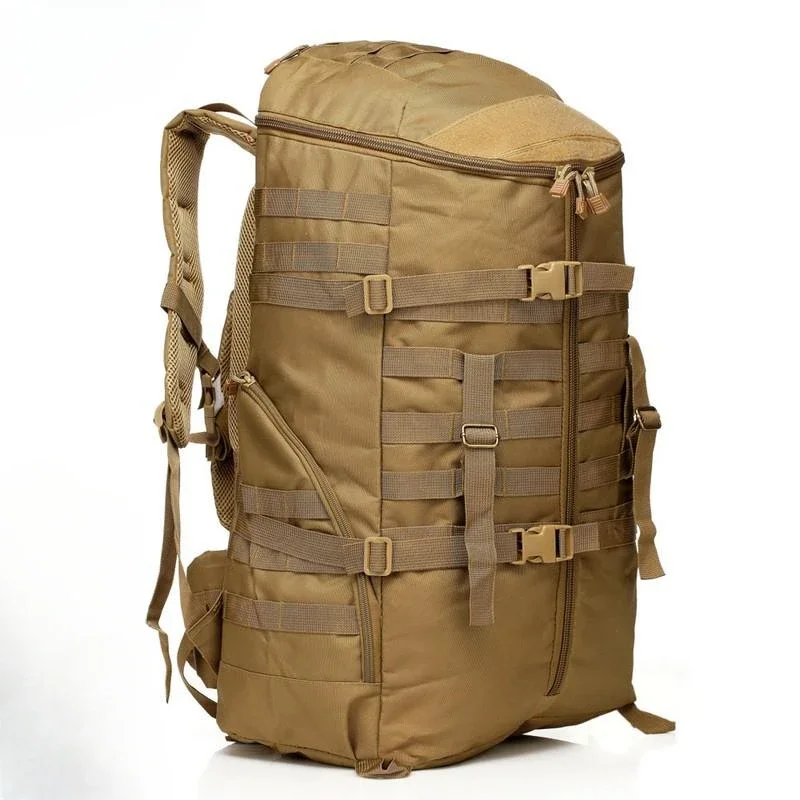 Mochila deportiva de camuflaje de alta capacidad, resistente al agua, Camping al aire libre, táctica de viaje multifunción, hombro, 55L - imagen 2