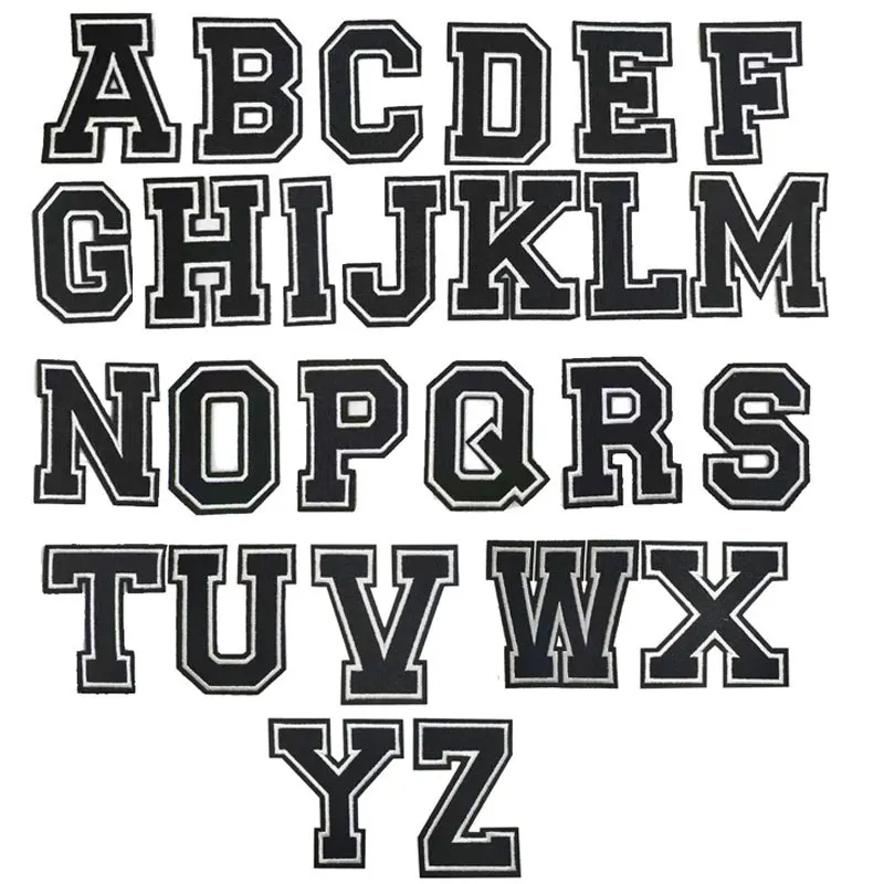 Parche para planchar con letras completamente bordadas de 11,3 cm, figuras de números de Jersey, apliques, pegatina de uniforme del alfabeto, insignia de nombre para coser ropa - imagen 4