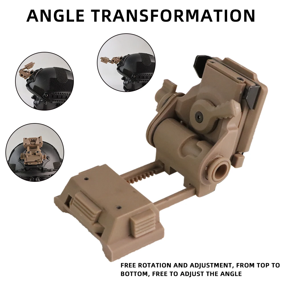 BOOIU L4G24 NVG soporte de montaje para visiones nocturnas montaje de casco de nailon para PVS15 PVS18 PGPNVG18 soporte plegable para gafas de visión nocturna - imagen 4