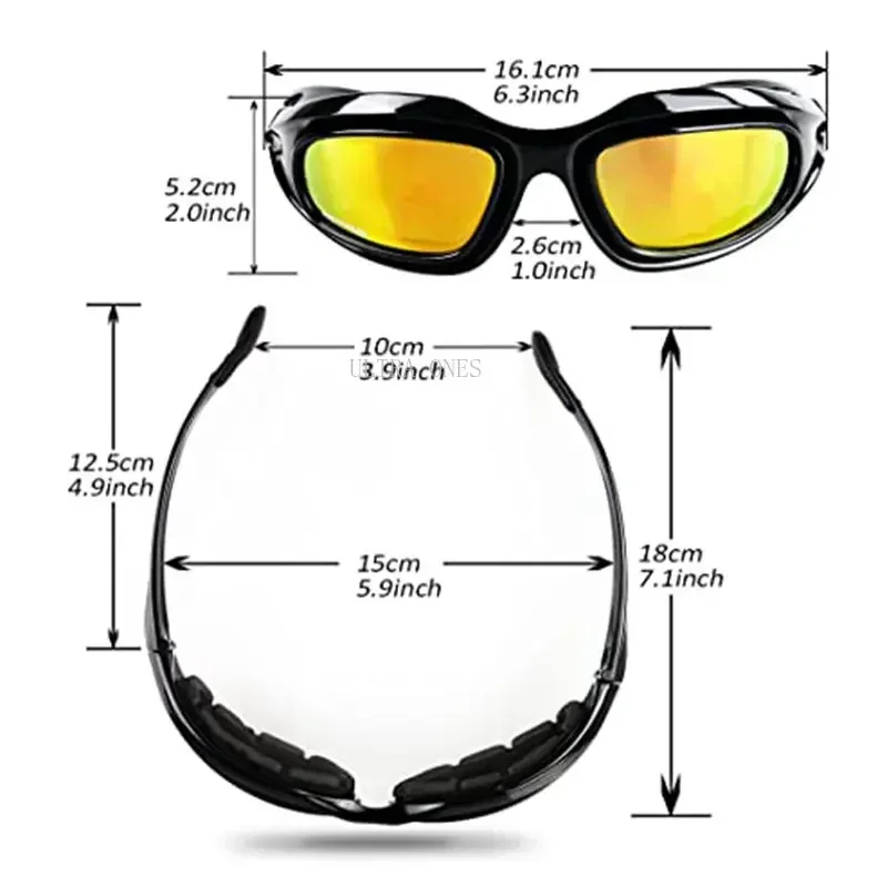 Gafas polarizadas tácticas para exteriores, lentes de sol con 4 lentes para disparar, Airsoft, senderismo, caza, motocicleta - imagen 2