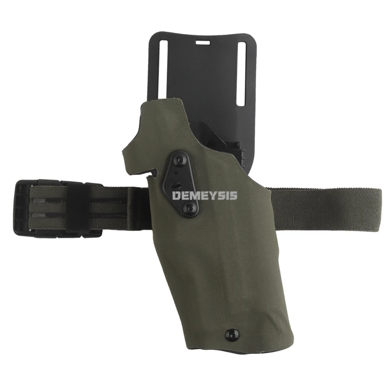 Fundas tácticas para pistola izquierda para G17 Gen4 G19, compatibles con luces X300, funda para pistolas de caza Airsoft de bloqueo rápido - imagen 3