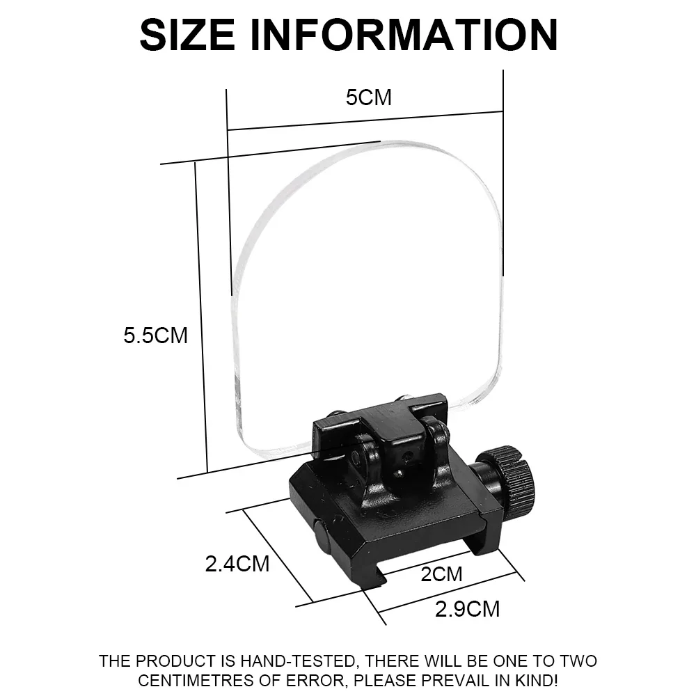 Soporte de alcance abatible táctico, cubierta protectora de lente transparente a prueba de balas, mira telescópica Airsoft, accesorios de mira de punto rojo para caza - imagen 3