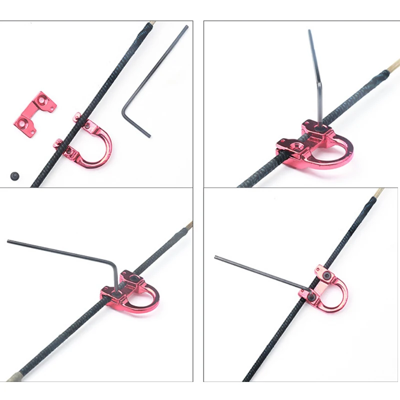 Arco compuesto D bucle liberación D anillo ajustable cuerda de arco de Metal tiro con arco caza objetivo protección ayuda Accesorios - imagen 5