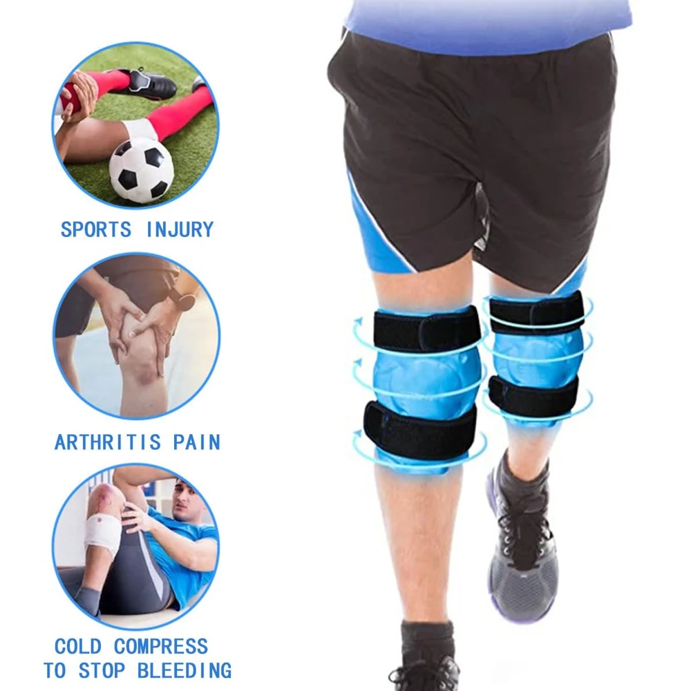 Rodillera envolvente de hielo alrededor de la rodilla, Gel reutilizable, paquete de hielo, lesiones, artritis, tendinitis, ACL, lesiones atléticas, recuperación de osteoartritis - imagen 2