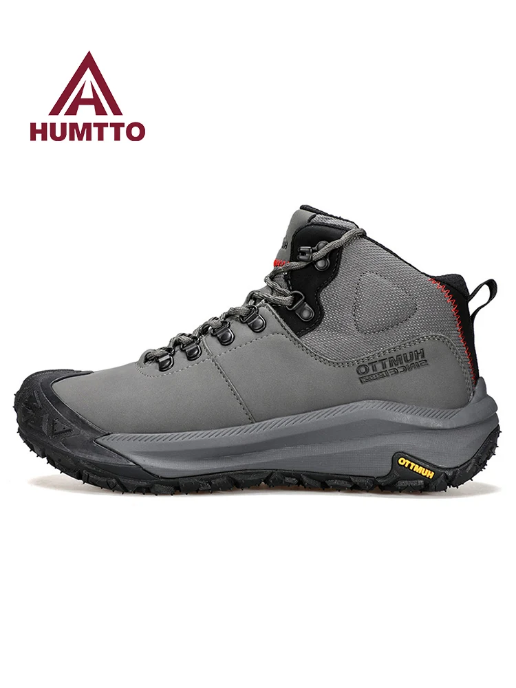 HUMTTO-zapatos de senderismo impermeables para hombre y mujer, botas de caza de cuero, botines de Trekking para nieve, zapatillas deportivas para exteriores, zapatos tácticos - imagen 4