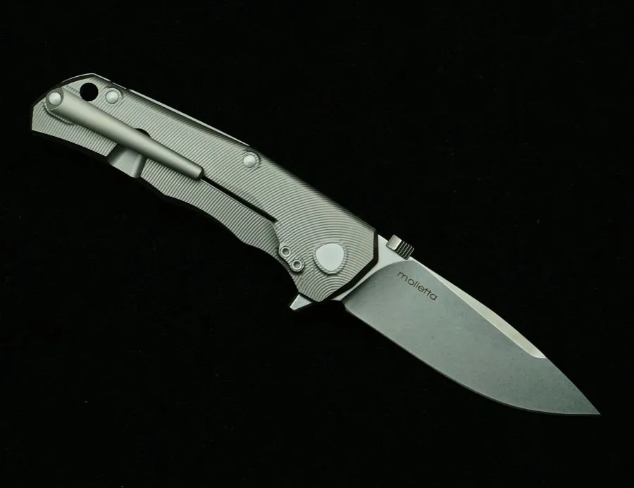 LEMIFSHE M390 cuchillo táctico plegable fibra carbono titanio - imagen 3