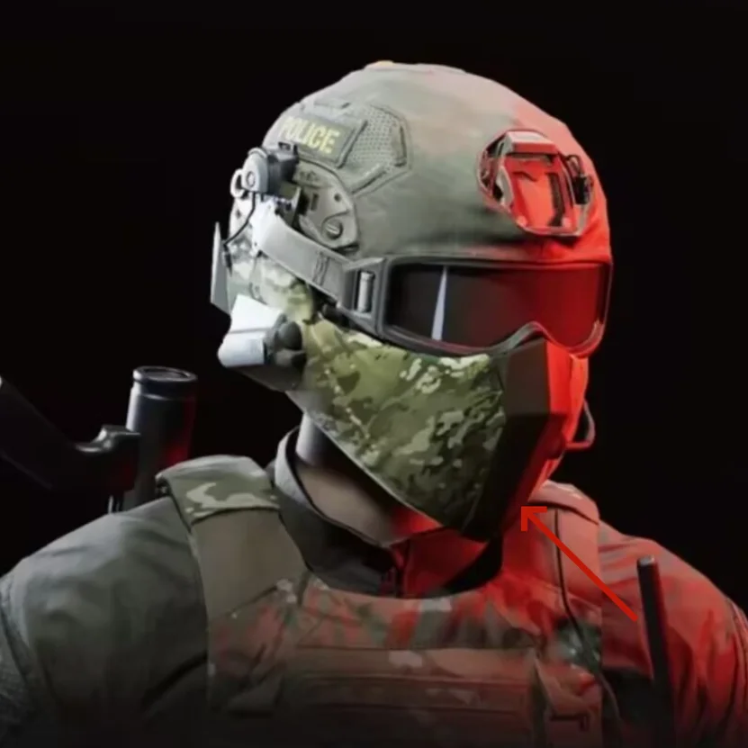 Cospaly Airsoft Mandible conexión de riel guía táctica media máscara facial para casco FAST/STS CCT/de corte alto - imagen 3