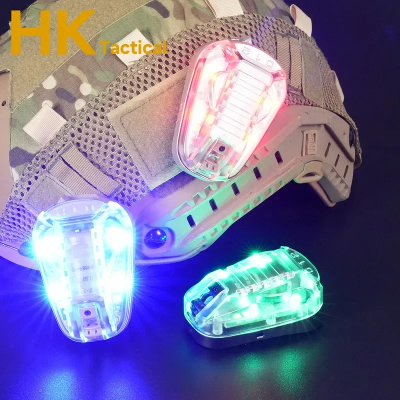 Luz táctica para casco deportivo GEN3 HEL STAR 6, luz estroboscópica IR roja, verde y azul, resistente al agua, señal de seguridad para exteriores, luz Flash, lámpara de mariquita - imagen 3