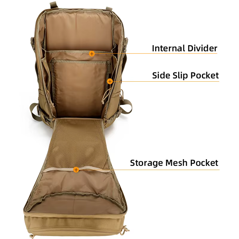 Mochila táctica multifuncional gran capacidad para trekking y caza - imagen 3
