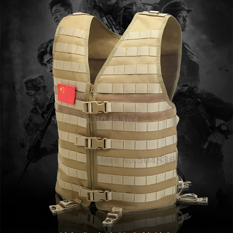 Chaleco táctico Molle militar CS juego de guerra chaleco portador de carga de caza chaqueta de camuflaje Airsoft chaleco ligero ajustable - imagen 3