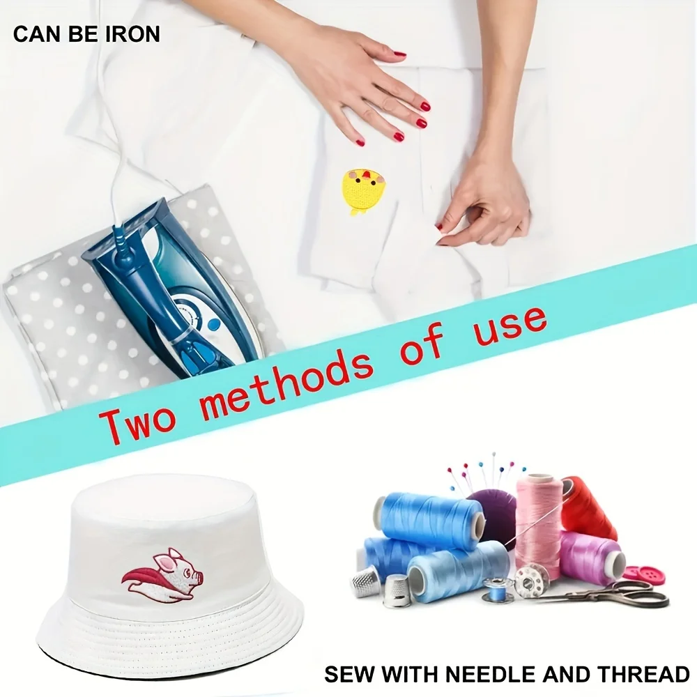 Lindo parche termoadhesivo de mezclilla bordado de mariposa azul con borde de borla, insignia cosida para niñas, bolsos y accesorios de ropa DIY - imagen 5