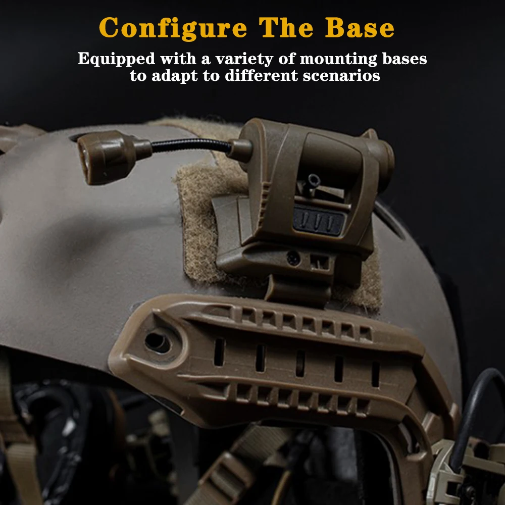 Lámpara táctica LED MPLS, 4 modos, láser rojo/verde/blanco/IR, linterna para casco de ahorro de energía, para caza, Airsoft, deportes y pesca - imagen 5