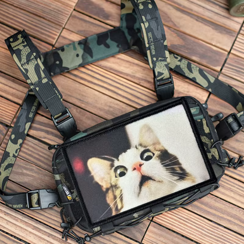 Parche táctico gato – Velcro moral para mochila o brazalete - imagen 2