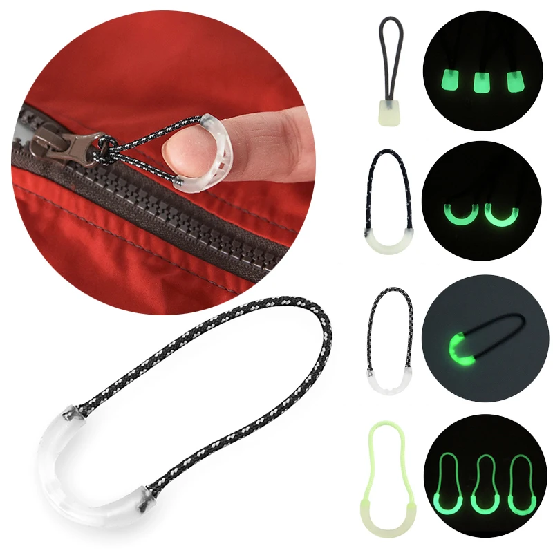 Deslizadores luminosos, tiradores de cuerda con cremallera, accesorios tácticos, hebilla de cuerda de riel de tracción de extensión, equipo EDC para mochila de ropa - imagen 2