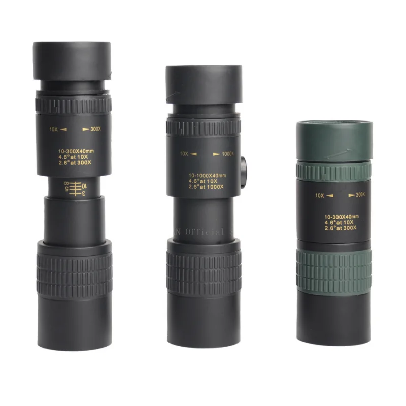 Telescopio Monocular profesional de largo alcance para caza y acampada, binoculares potentes portátiles HD 4K con Zoom 10-300x40, BAK4-Prisms - imagen 3