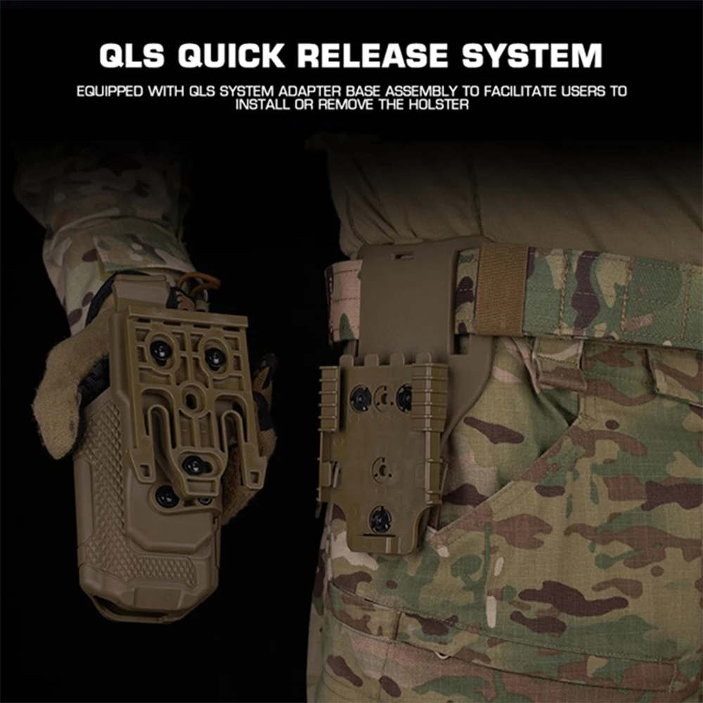 Funda táctica universal para Glock 17/19 SIG P320/226, funda para pistola de caza con QLS Quick Relese Kit Airsoft Gear - imagen 4