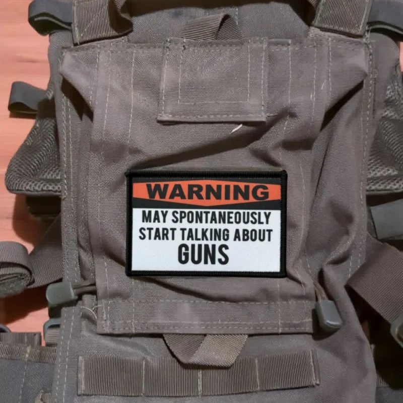 Parche de impresión AVISO para chaleco táctico, sombreros con gancho y bucle, insignia de moral, mochila, pegatinas decorativas, parches para brazalete para ropa