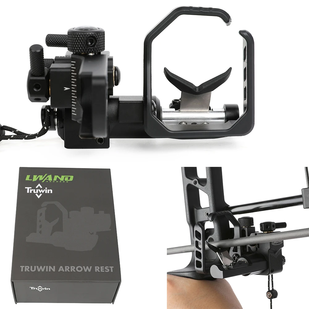 Reposapiés de arco de polea, arco compuesto ajustable de cuatro vías, descanso de flecha para caza, tiro con arco, objetivo de aluminio 6061-T6