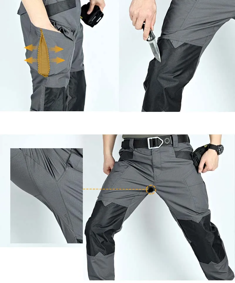 Pantalones tácticos para acampar al aire libre, senderismo, senderismo, resistentes al desgaste, ropa para hombres, ropa de caza de Paintball Airsoft, pantalones de secado rápido - imagen 4