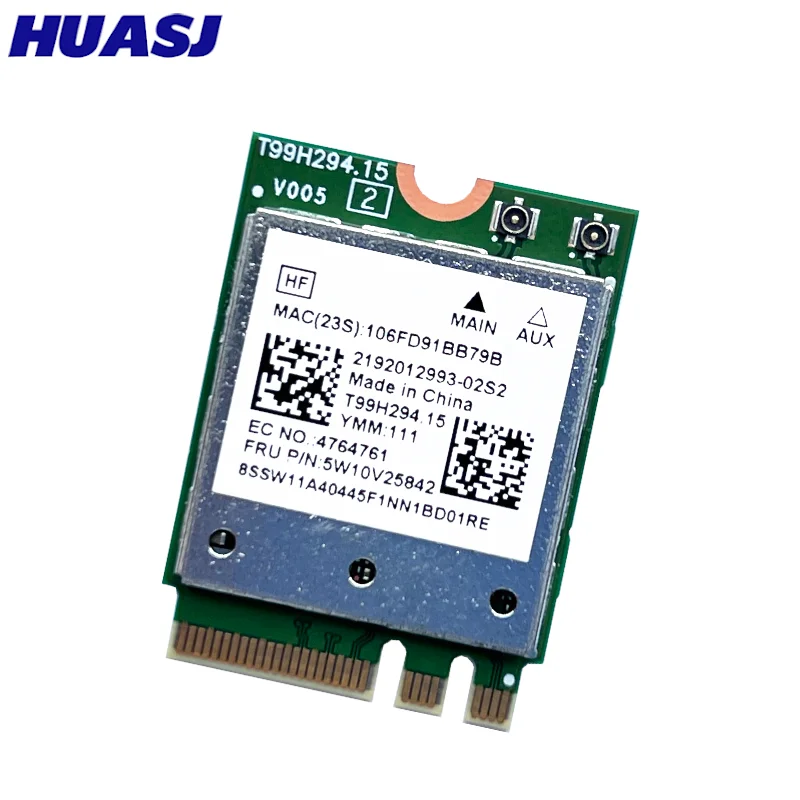 HUASJ QCNFA765 WIFI 6E 802.11ax 2,4G/5G/6G FRU 5W10V25842 2400M BT5.2 para portátil X13 Gen 2 20XH 20XJ T14 G2 - imagen 5