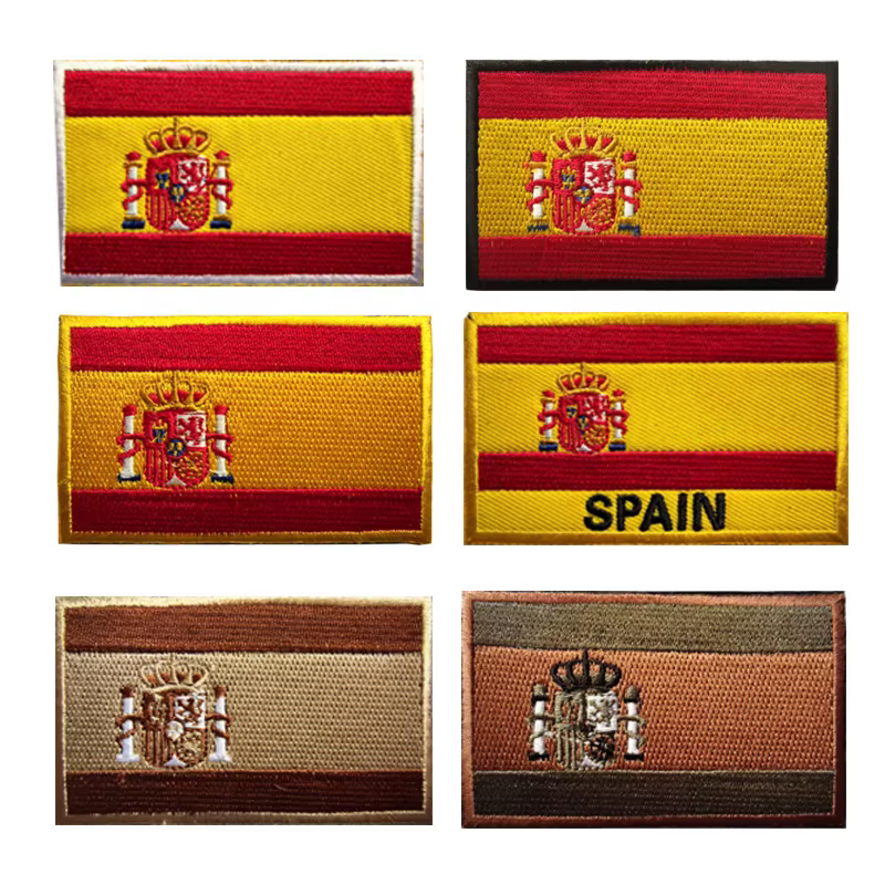 Parche táctico bandera España Velcro – Insignia moral bordada