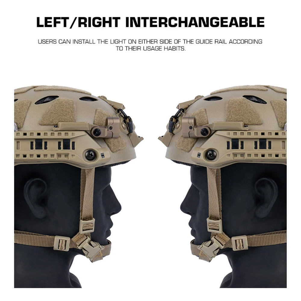 Luz para casco táctico, Compatible con riel de arco Modular, modo blanco/IR, para exteriores, caza, Camping, supervivencia, lámpara para casco Airsoft de emergencia - imagen 4