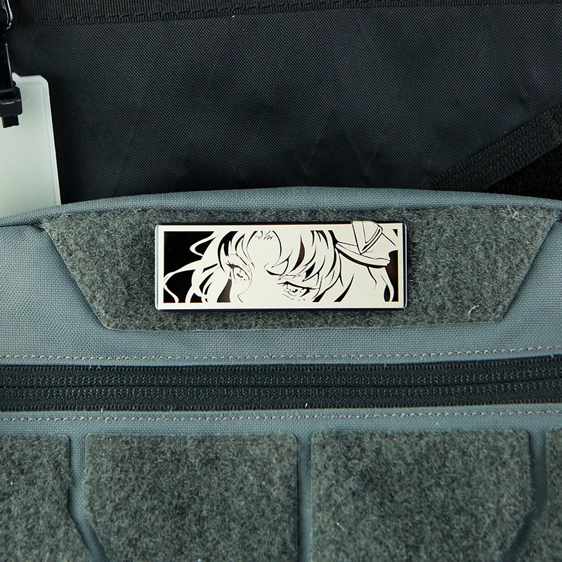 Parches de Metal de Ojos de evangelista de Anime para ropa, banda para el brazo, insignia de moral táctica en mochila, pegatina para sombrero, insignias - imagen 2
