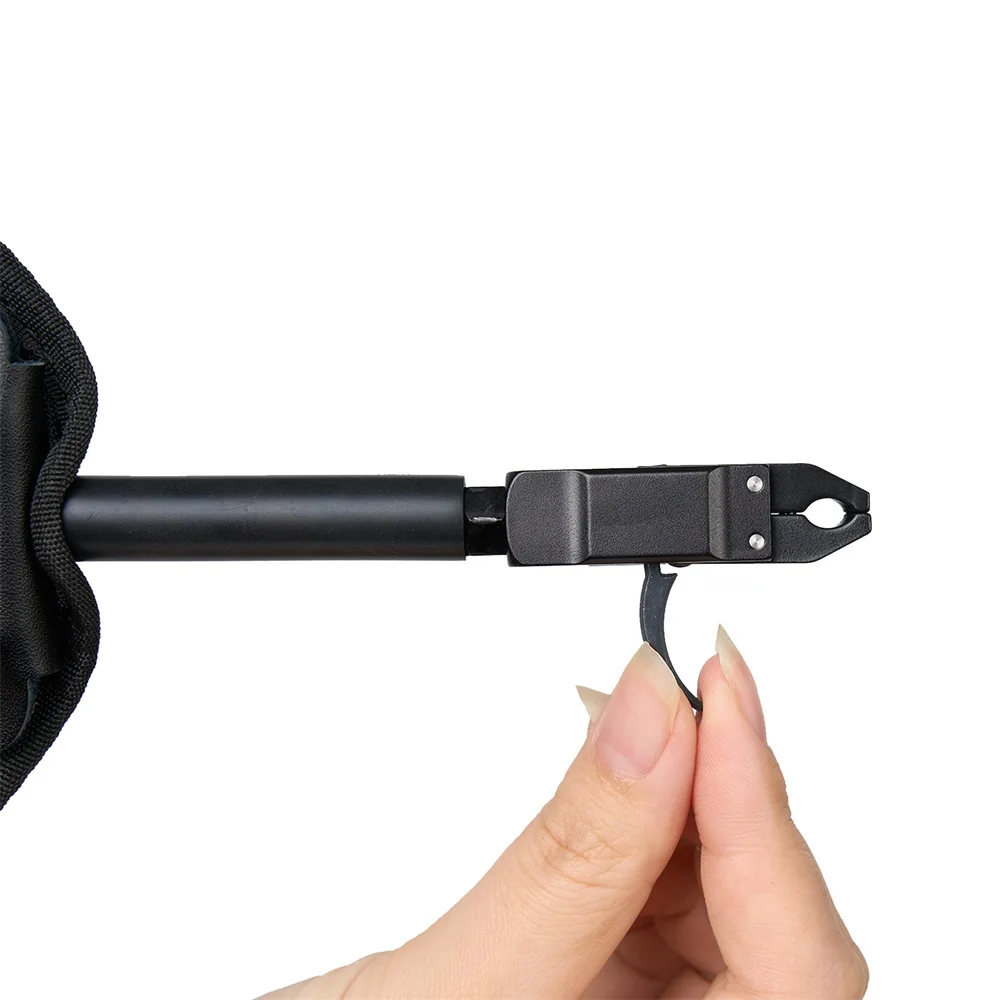 Alicates giratorios para tiro con arco, 1 piezas, Ayuda de liberación, correa para la muñeca negra, accesorio de tiro para caza al aire libre, 360 - imagen 4