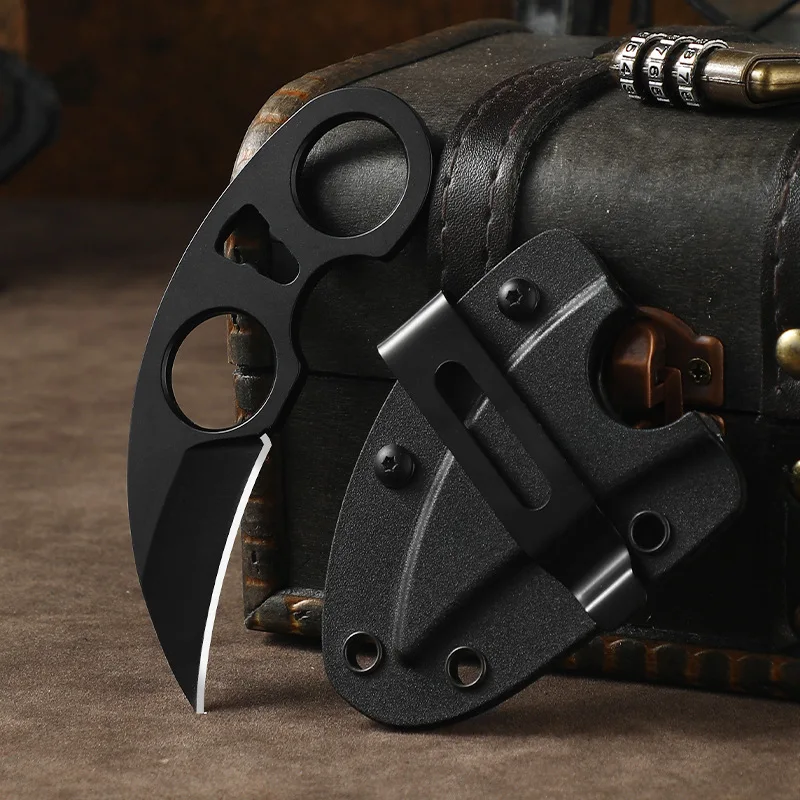 Collares de collar con mini cuchillo de garra, cuchillo de unboxing, cuchillo EDC para exteriores, cuchillo afilado de bolsillo - imagen 2