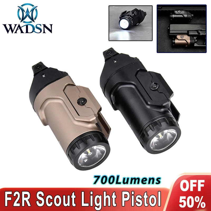 WADSN luz estroboscópica F2R MINI linterna táctica 700 lúmenes pistola luz LED blanca caza linterna potente lámpara exploradora para Airsoft - imagen 2