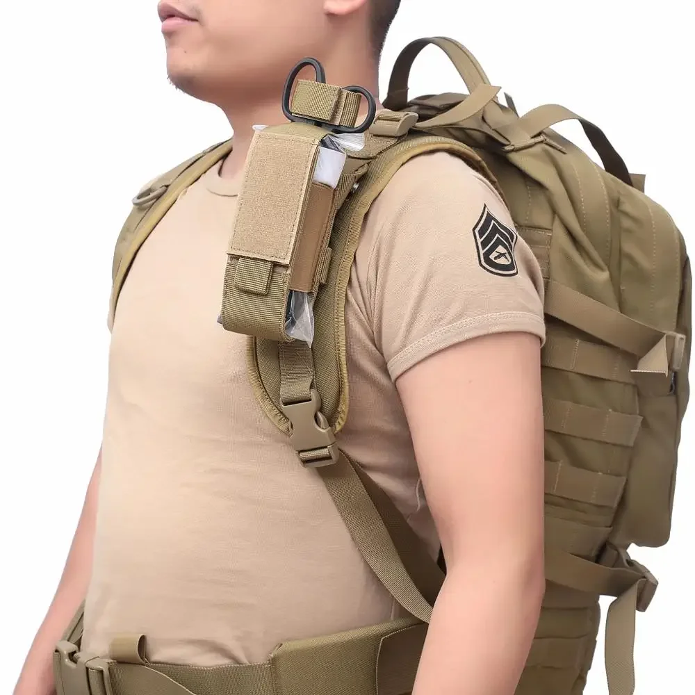 Molle-Bolsa de tijeras EDC para herramientas, bolsa de cintura para acampar al aire libre, senderismo, accesorios de caza, cuchillo, funda para linterna - imagen 3