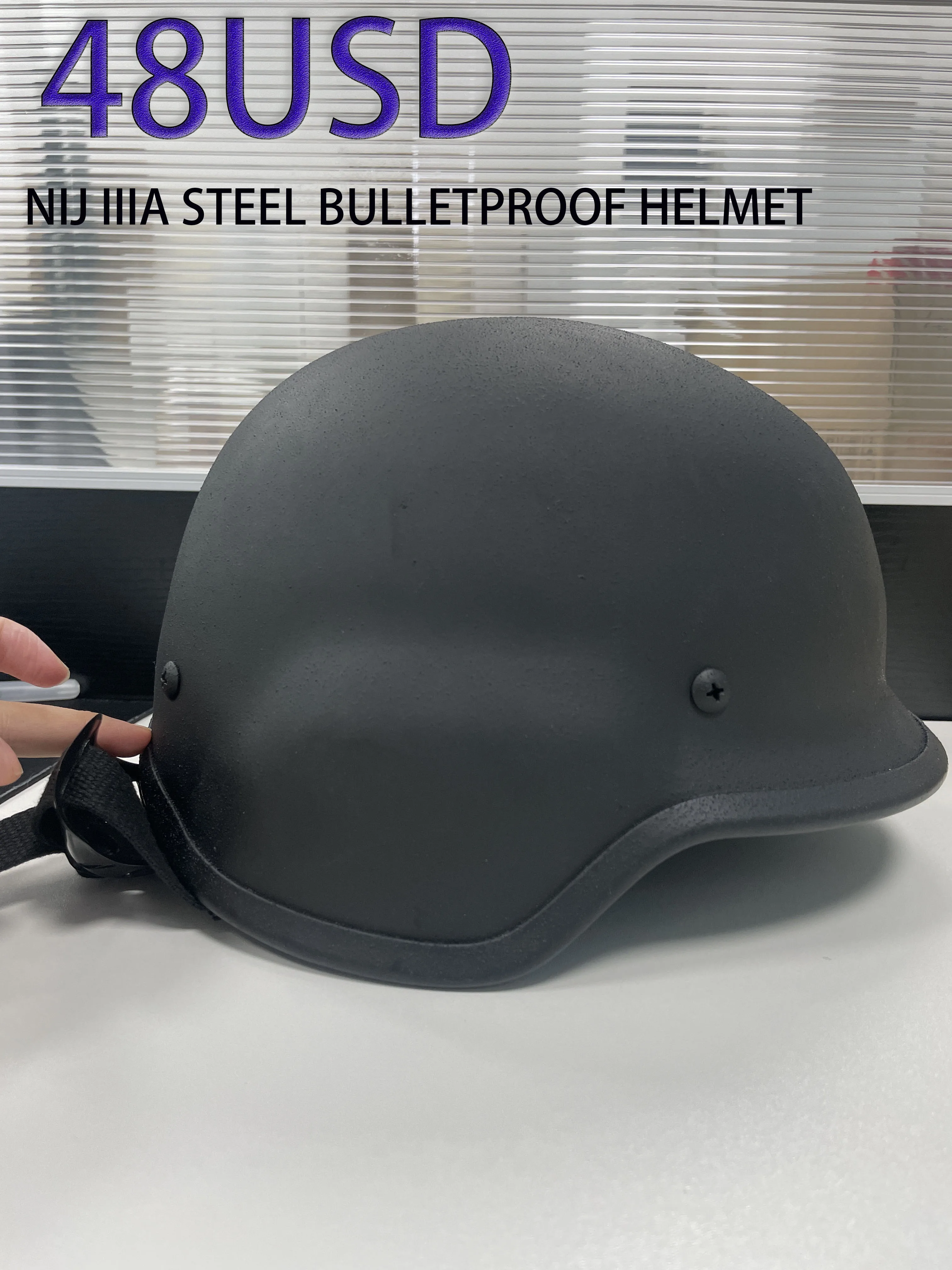 GRANDES VENTAS Casco balístico M88 de acero de corte alto 100% real Nivel IIIA.44 y 9 mm PASGT Casco a prueba de balas Casco militar