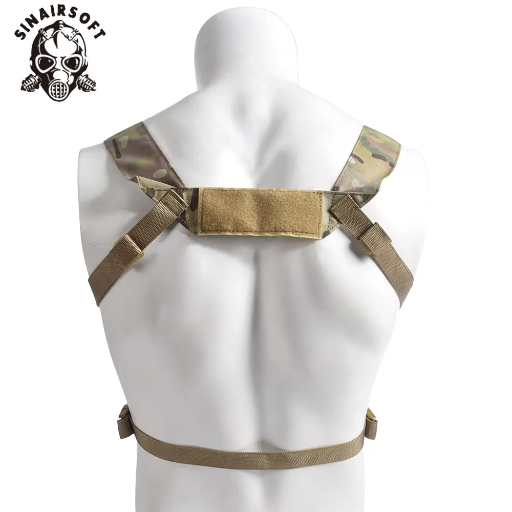 Chaleco de combate multifuncional para hombre, aparejo de pecho MOLLE táctico, Airsoft, caza, equipo civil, bolsa de revistas de nailon 500D, Multicam, nuevo - imagen 4