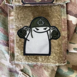 Parche moral militar Fork Meme – Bordado táctico Velcro
