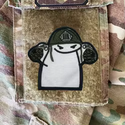 Parche moral militar Fork Meme – Bordado táctico Velcro