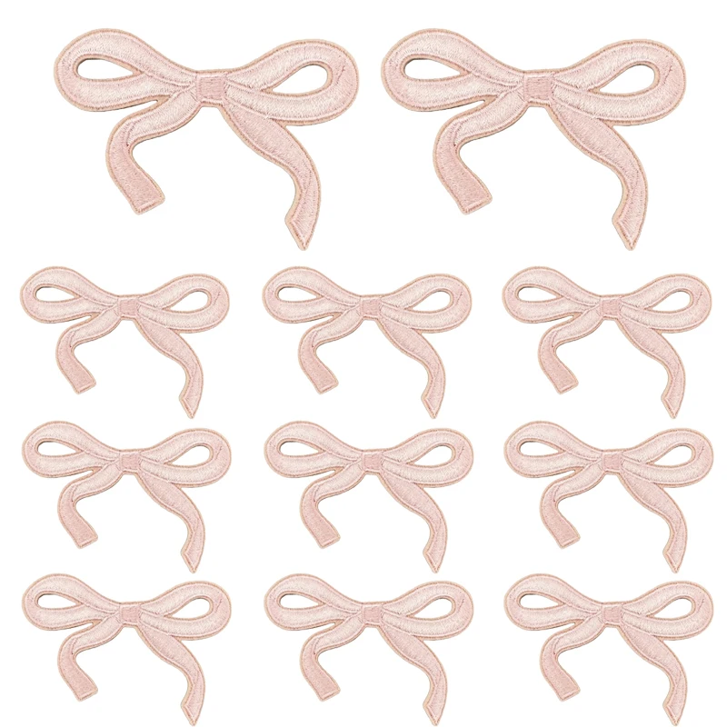 20 unids/set de parches bordados con lazo de mariposa colorido de dibujos animados, parches para planchar para ropa DIY, falda, sombreros, zapatos, apliques de costura - imagen 5