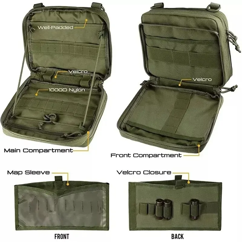 Bolsa táctica funcional para senderismo, bolsa Molle para acampar, senderismo, viajes, escalada, herramientas de pesca, gran capacidad, para fin de semana al aire libre - imagen 5