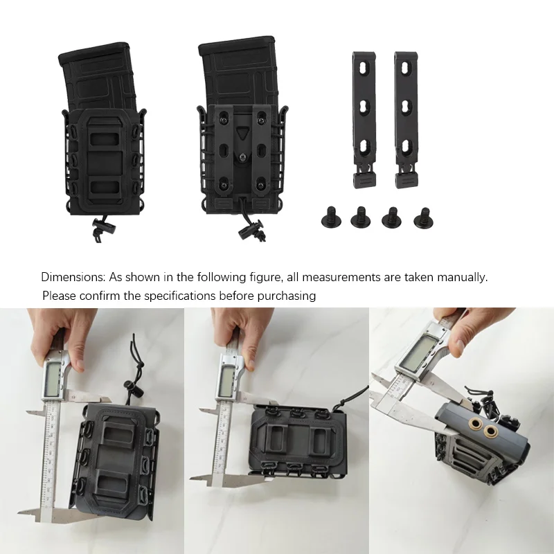 Bolsas MOLLE rápidas universales, Clip para cinturón apto para 9/5, 56/7,62mm, bolsa para revistas Molle, accesorios para caza Airsoft M4 AR - imagen 5