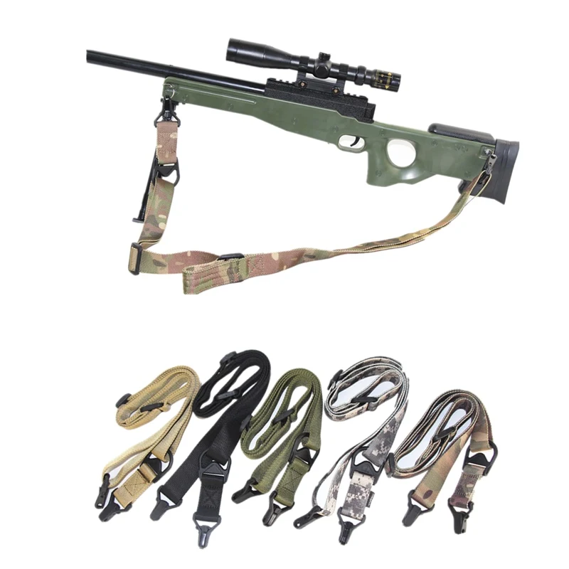 Entrenamiento al aire libre táctico de un solo punto pistola Sling elástico correa de poliéster cinturón hombres multifuncional correa táctica cuerda