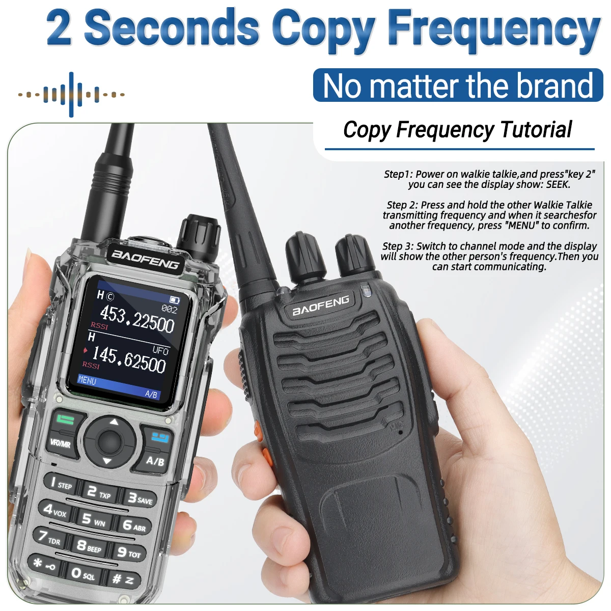 Baofeng UV-21 Pro radio bidireccional walkie talkie multibanda - imagen 3