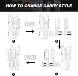 Funda Kydex Glock 19 IWB/OWB – Corte óptico punto rojo diestra