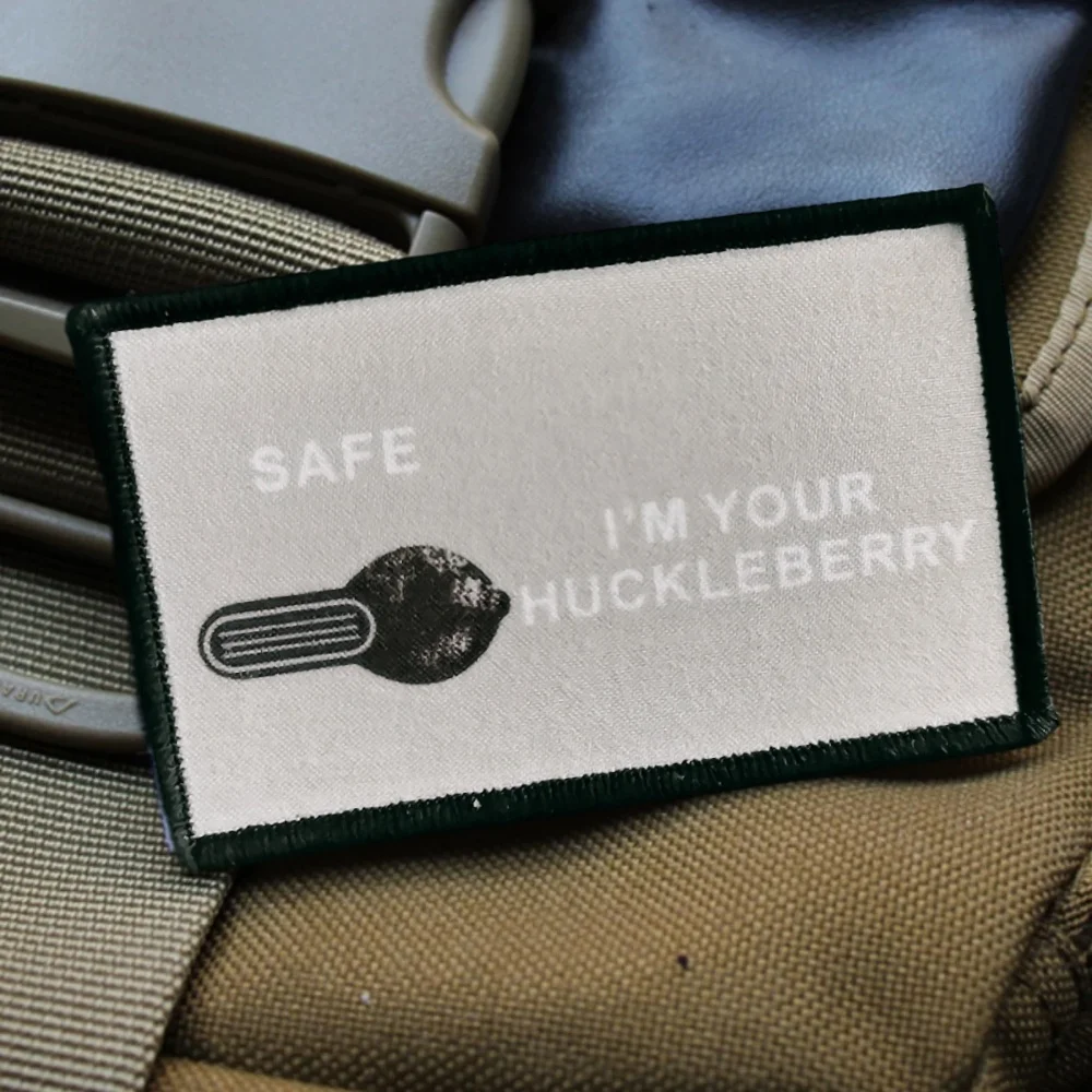 I'm Your Huckleberry AR15 Selector de seguridad insignia de moral parche táctico militar impreso brazalete gancho y bucle parche pegatinas para mochila - imagen 2