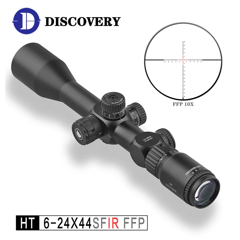 Nuevo Discovery HT 6-24X44SFIR FFP primer plano Focal alcance iluminado caza mira óptica táctica Airsoft mira telescópica