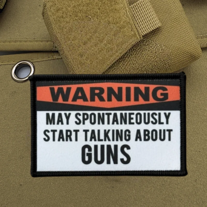 Parche de impresión AVISO para chaleco táctico, sombreros con gancho y bucle, insignia de moral, mochila, pegatinas decorativas, parches para brazalete para ropa - imagen 2