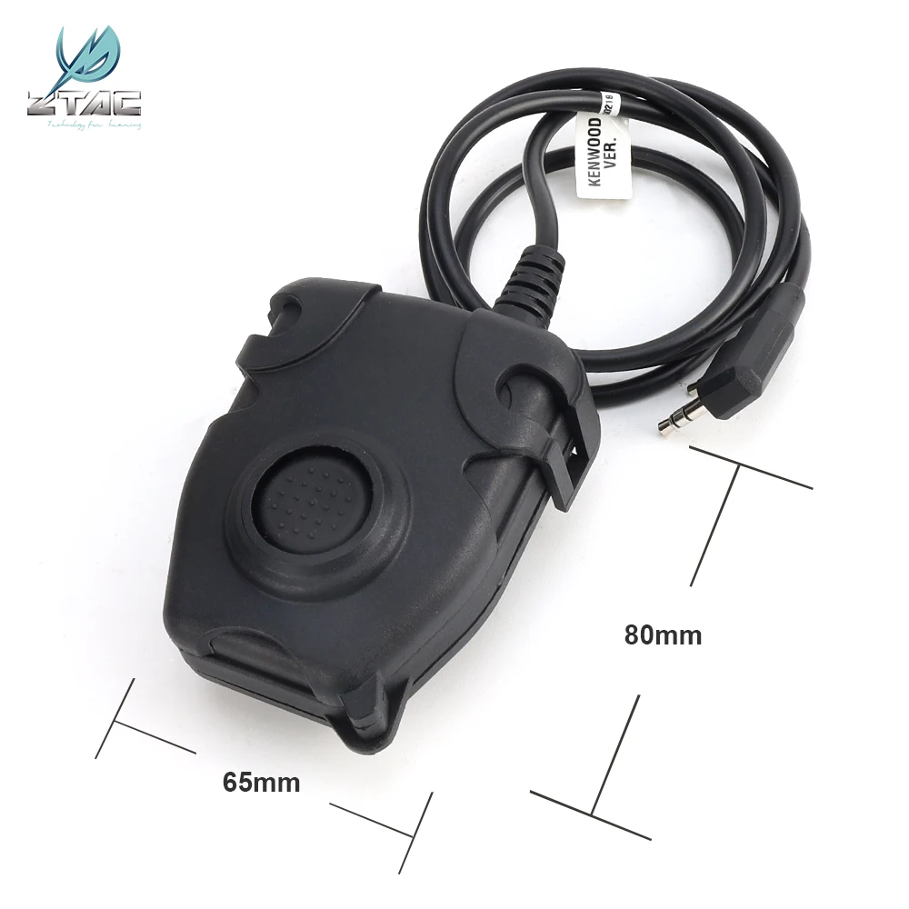 Z Tac auriculares tácticos U94 PTT botón walkie-talkie adaptador de enchufe Airsoft Radio Tiro Militar orejeras uso - imagen 5