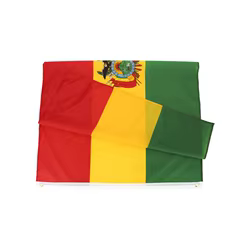 Bandera de Bolivia rojo amarillo verde estampada poliéster decorativa