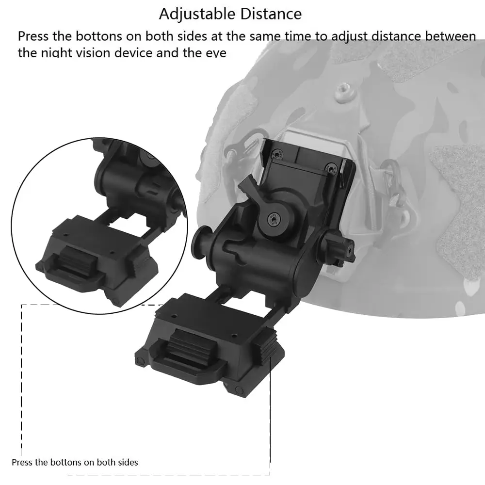 Soporte para gafas de visión nocturna Airsoft L4G24, adaptador de soporte NVG para casco ajustable de nailon táctico para PVS15 PVS18 GPNVG18 - imagen 2
