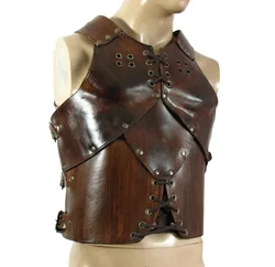 Armadura de hombro cuero cosplay medieval vikingo