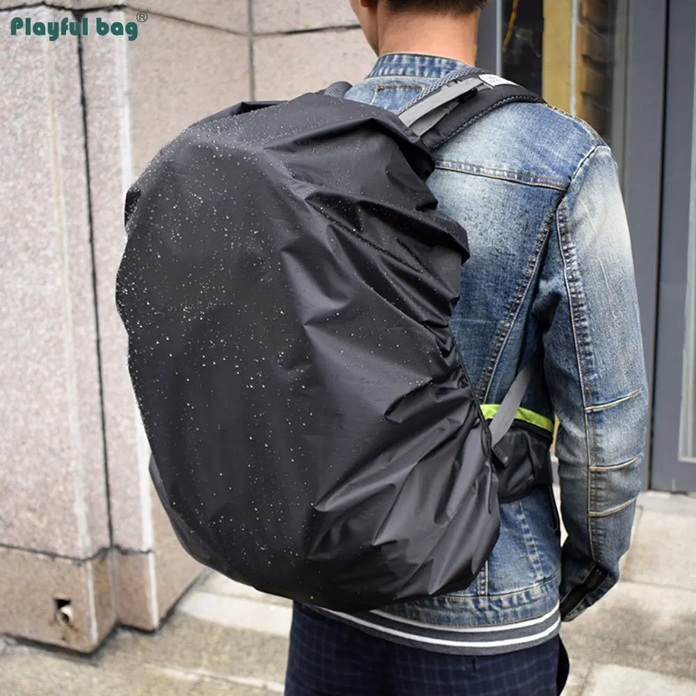 Mochila negra de 10-80L, cubierta para la lluvia, práctica bolsa para exteriores, cubierta impermeable, protección contra el polvo, bolsa de viaje ligera, escudo AVA313 - imagen 4